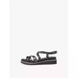 Босоножки на танкетке кожаные