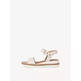 Босоножки на танкетке кожаные