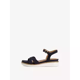 Босоножки на танкетке кожаные