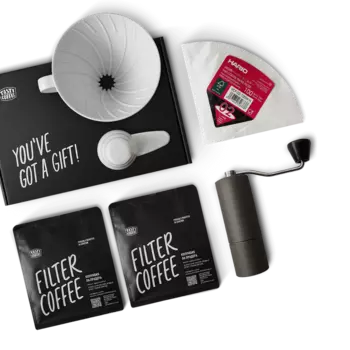 Кофе + кофемолка + воронка