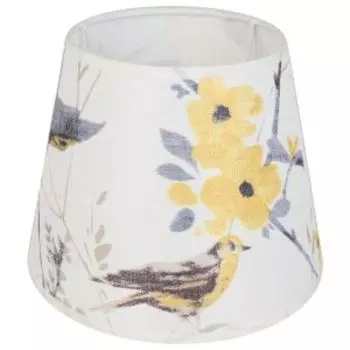 Абажур, E27 и Е14, 210х210х165 мм, текстиль, птицы