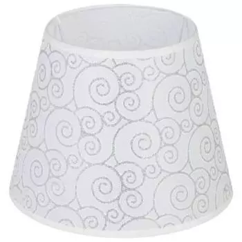 Абажур, E27 и Е14, 215х140х165 мм, текстиль, хром