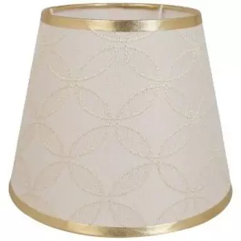 Абажур, E27 и Е14, 215х140х165 мм, текстиль, золотой