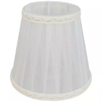 Абажур, E27 и Е14, 90х140х130 мм, органза, белый