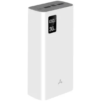 Аккумулятор внешний Bison 30PQD White, 30000 мАч