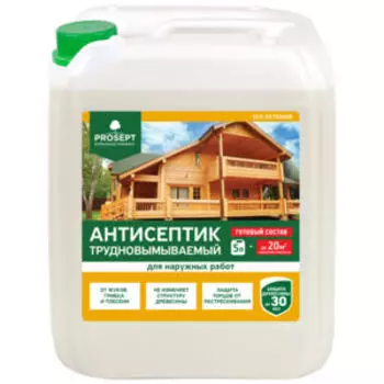 Антисептик для наружных работ PROSEPT Eco Exterior, 5л, готовый состав