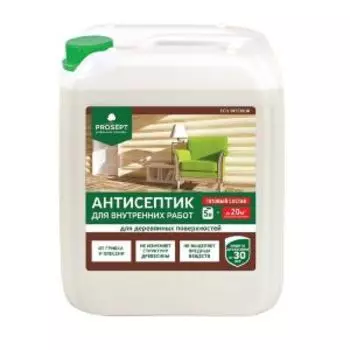 Антисептик для внутренних работ Prosept Eco Interior, 5 л