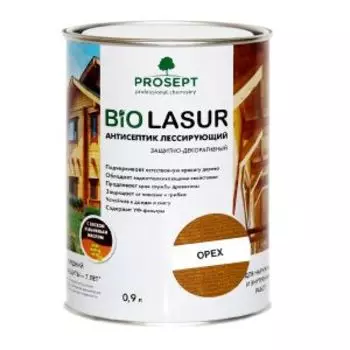 Антисептик лесирующий PROSEPT BioLasur, орех, готовый состав, 0,9л