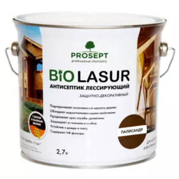 Антисептик лессирующий Prosept Bio Lasur, палисандр, 2.7 л, готовый состав
