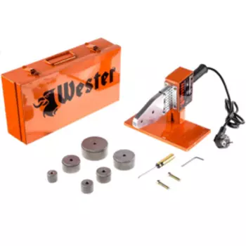 аппарат для сварки ПП труб WESTER DWM1500LE 1500 Вт, с 6-ю насадками