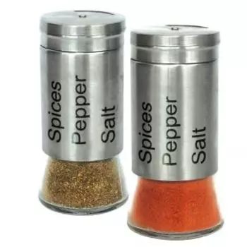 банка для специй LEMAX 130мл, стекло/нерж.сталь