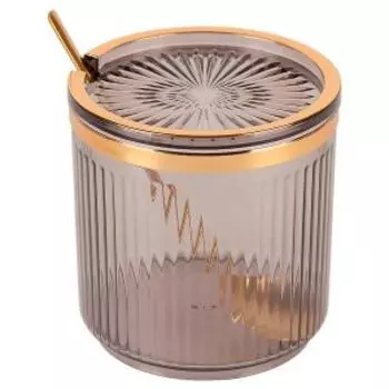 Банка для сыпучих продуктов, 400 мл, нерж. сталь/акрил, серая