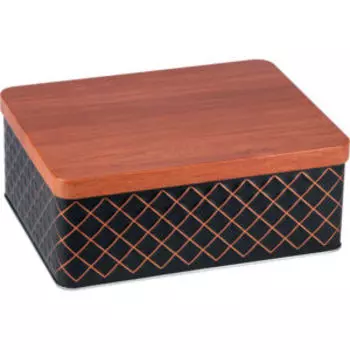 Банка для сыпучих продуктов Classico Nero, 2.6 л, прямоугольная, металл