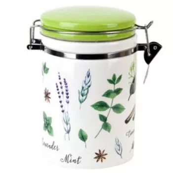 Банка для сыпучих продуктов Душистые травы, 800 мл, керамика