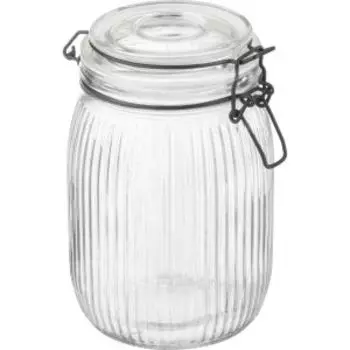 Банка Mallony La Scala с бугельным цветным замком, 1 л, стекло