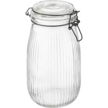Банка Mallony La Scala с бугельным цветным замком, 1.5 л, стекло
