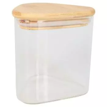 Банка с крышкой Домовой Pyramid, 520 мл, стекло/бамбук