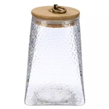 Банка с крышкой Linea Ciottolo, 0.95 л, стекло/бамбук