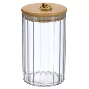 Банка с крышкой Linea Torre, 0.8 л, стекло/бамбук