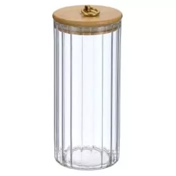 Банка с крышкой Linea Torre, 1.1 л, стекло/бамбук