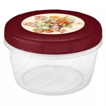 Банка с крышкой Осень, 0.6 л, пластик