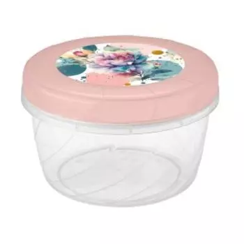 Банка с завинчивающейся крышкой Phibo Пион, 0.6 л, пластик