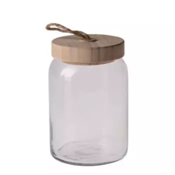 Банка Woody с крышкой из бамбука, 860 мл, стекло