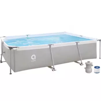 Бассейн каркасный прямоугольный Avenli со стальным каркасом, 300х207х65 cм, 3701 л, фильтр-насос