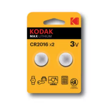 Батарейки KODAK MAX Lithium, CR2016-2BL