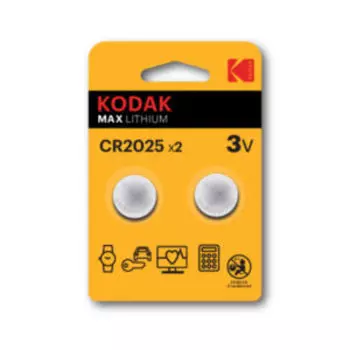 Батарейки KODAK MAX Lithium, CR2025-2BL
