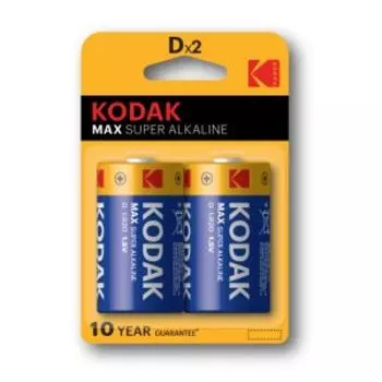Батарейки KODAK MAX Super Alkaline, LR20-2BL, KD-2
