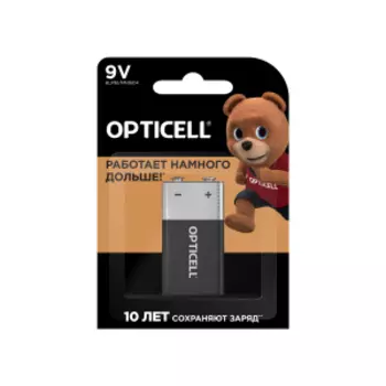 Батарейки Opticell Basic, крона, 9 В, 1 шт