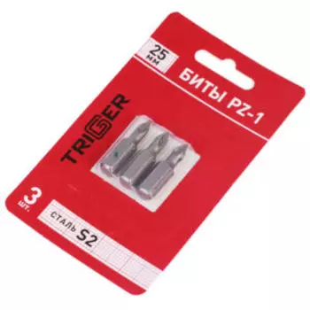 Биты ТРИГГЕР ПРОФИ PZ-1, 25 мм, 3 шт