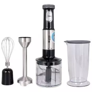 Блендер погружной 3 в 1 Vitek VT-1465, 1200 Вт, блендер/ измельчитель/венчик), черн/сталь