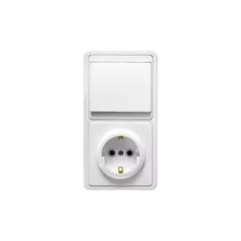 Блок одноклавишный с розеткой КУНЦЕВО