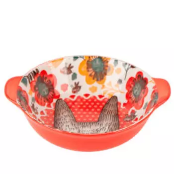 блюдо д/запекания NOUVELLE HOME Кошка 18,5х16х5,5см, фарфор