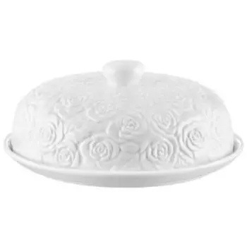 Блюдо для блинов Розы, 23 см, фарфор