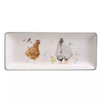 Блюдо Lefard Funny Hens, 28х12х3 см, керамика