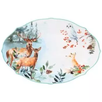 Блюдо Лесная сказка, 30.5х20 см, фарфор