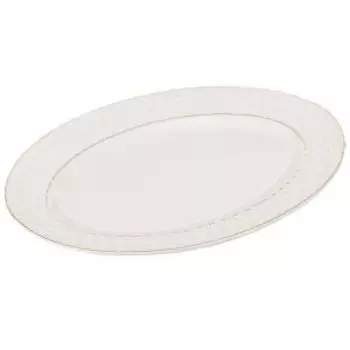 Блюдо овальное Коралл Снежная королева, 31 см, керамика