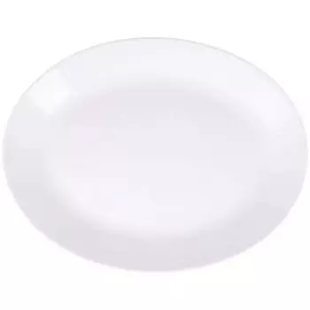 Блюдо овальное Сфера, 35 см, стекло, белый