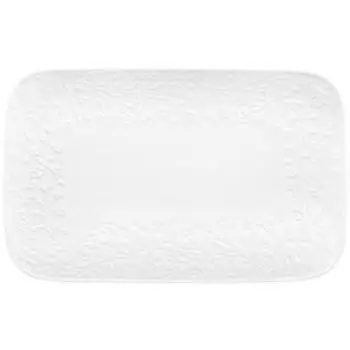 Блюдо прямоугольное Веточки-цветочки, 31х20.5 см, фарфор