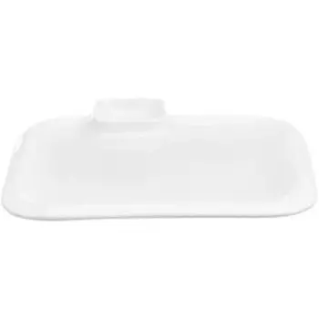 Блюдо с соусницей Айсберг, 22.5х20 см, фарфор