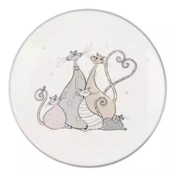 Блюдо сервировочное Усатое счастье, 17 см, керамика