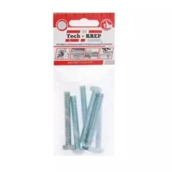 Болт DIN 933 М TECH-KREP, 6шт, 8х60мм, шестигранный, оцинкованный