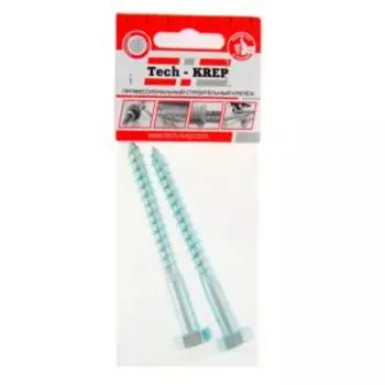 Болт сантехнический TECH-KREP, 10х100мм, 2шт, оцинкованный