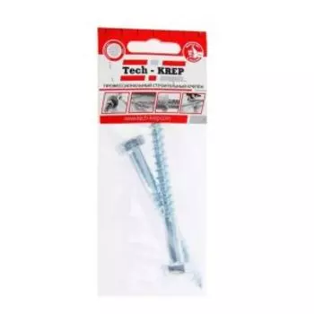 Болт сантехнический Tech-Krep, оцинкованный, 10х90 мм, 2 шт