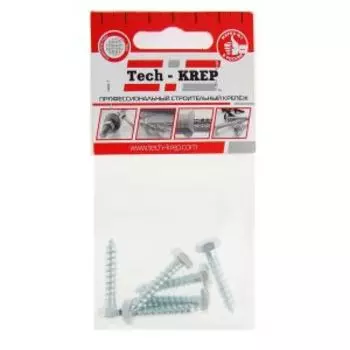 Болт сантехнический Tech-Krep, оцинкованный, 6х30 мм, 6 шт