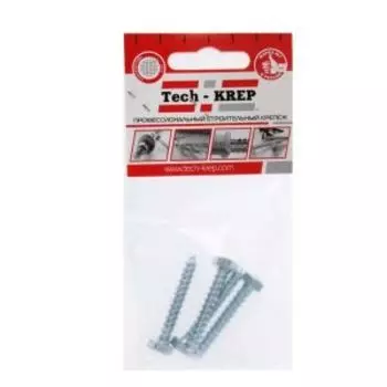 Болт сантехнический Tech-Krep, оцинкованный, 6х50 мм, 4 шт