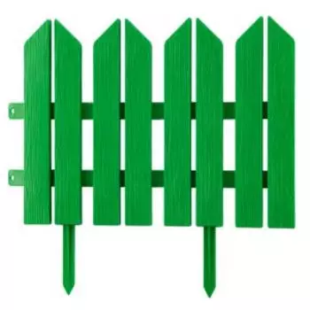 Бордюр декоративный Grinda Летний сад, 16x300 см, 7 секций, зеленый